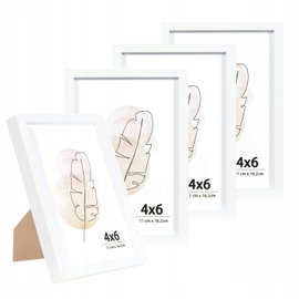 Ramka na zdjęcia Ikea Nyttja biała 4x6 4 sztuki na ścianę i biurko