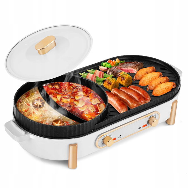 Raclette grill elektryczny YJINGRUI biały 2200 W