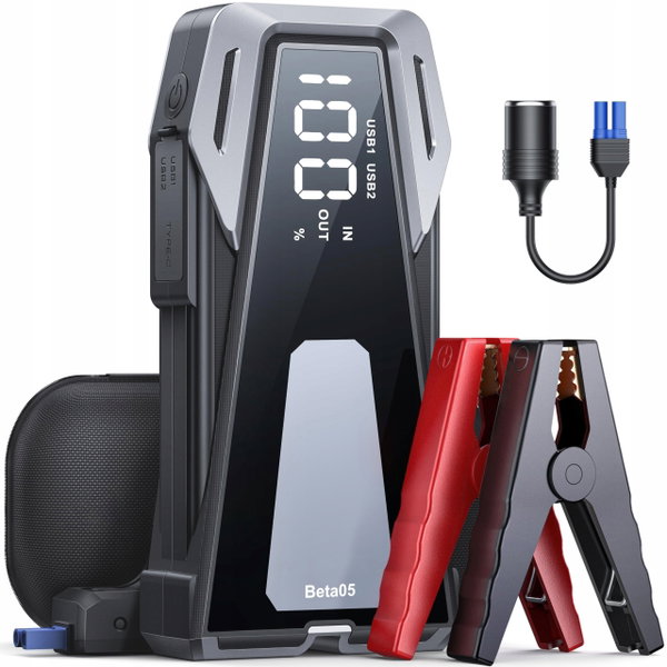 Rozrusznik samochodowy 23800mAh z latarką i LCD Buture Beta05