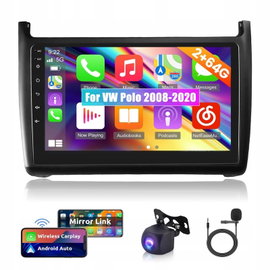 Radio samochodowe NHOPEEW 2+64G 9 cali VW Polo Carplay Android Auto