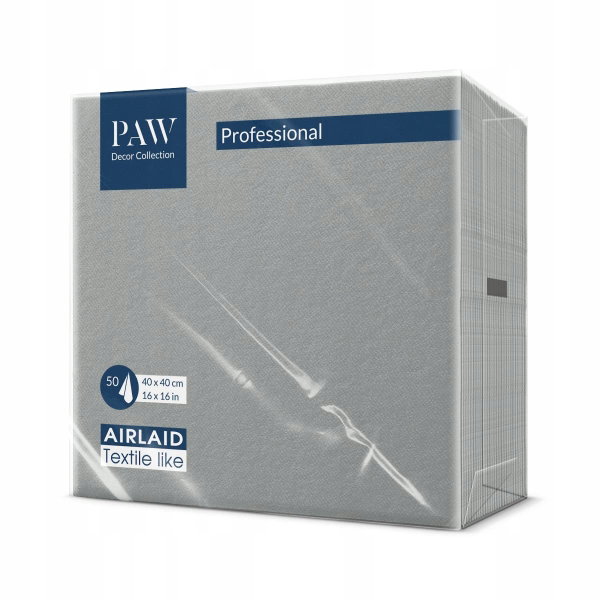 Serweta Paw model szara gładka 40x40 cm 50 sztuk