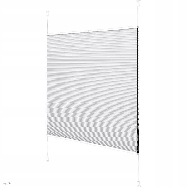 Roleta Joydeco Plisowana biała 110x130cm bez wiercenia Klemmfix