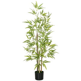 Sztuczna roślina HOMCOM bambusowa z doniczką 120 cm dekoracja realistyczna