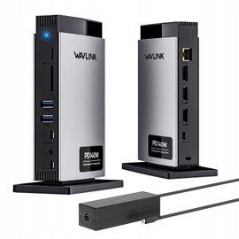 Stacja dokująca WAVLINK 3 monitory 8K 11 w 1 z 125 W PD USB C