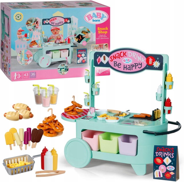 Stojak na jedzenie Zapf Creation BABY born Snack Shop 25 przekąsek