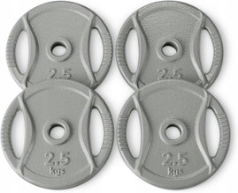 Talerze obciążeniowe Amazon Basics Grip 2.5cm 4x2.5kg żeliwne