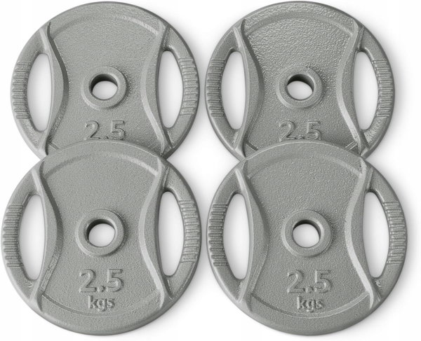 Talerze obciążeniowe Amazon Basics Grip 2.5cm 4x2.5kg żeliwne