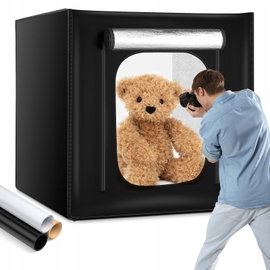 Studio Photo Box Portable 80x80x80cm 3x70 LED 3 kolory tła