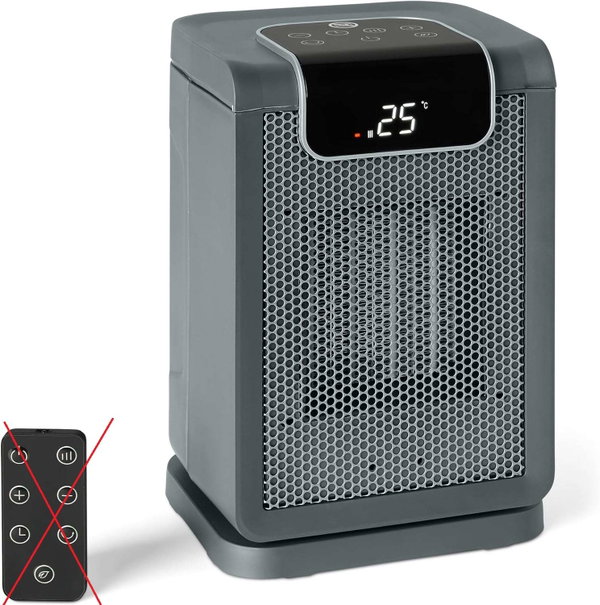 Termowentylator Amazon Basics Ceramiczny 1800 W szary 25 cm Brak Pilota