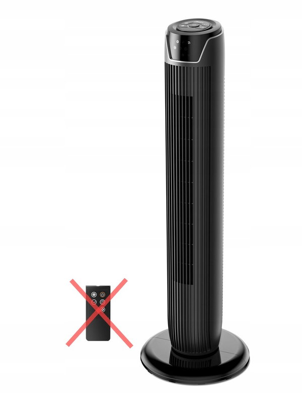 Wentylator kolumnowy Midea FZ10-17JR czarny cichy 3 prędkości timer