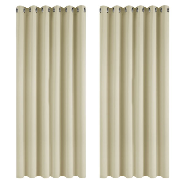 Zasłona MagicHome Glamour beżowa 140 cm x 240 cm