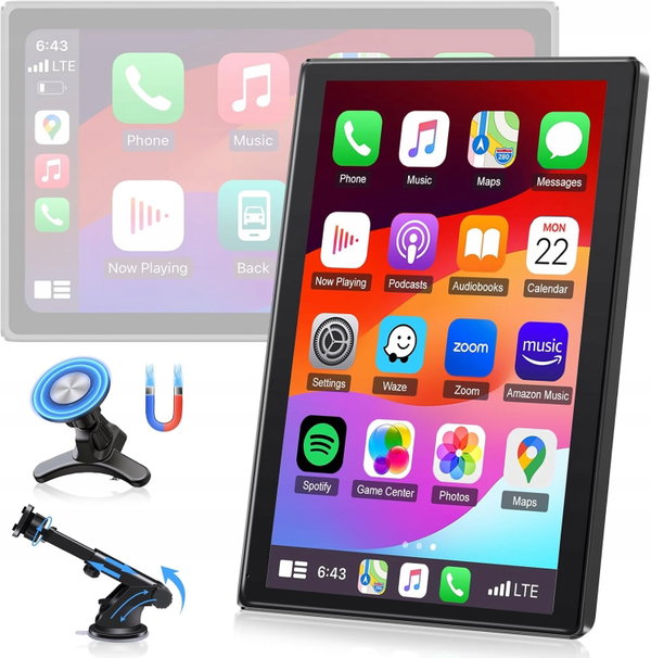 Wyświetlacz CarPlay Android 2025 Model Pionowy Poziomy 7-calowy Ekran