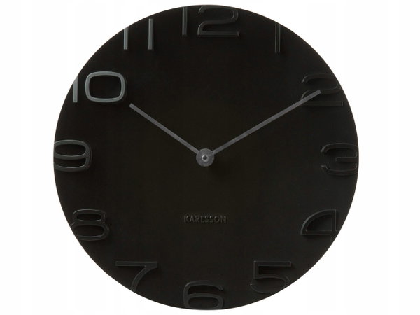 Zegar ścienny Karlsson Model czarny 42cm elegancki design do salonu