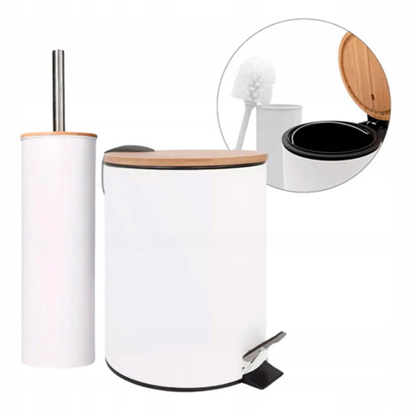 Zestaw akcesoriów łazienkowych AMIG 2 elementów biały elegancki design