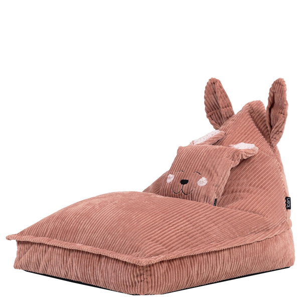 Worek do siedzenia icon Robyn Rabbit różowy dla dzieci z wypełnieniem