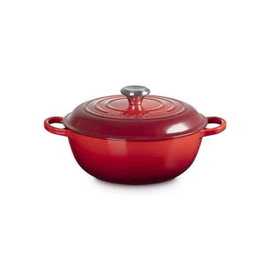 Żeliwny kociołek / garnek do duszenia Le Creuset Signature Okrągły Czerwony