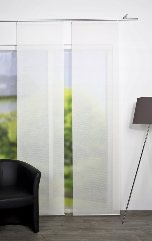 Zasłona Vision S ROM półprzezroczysta bambus biała 245x60 cm