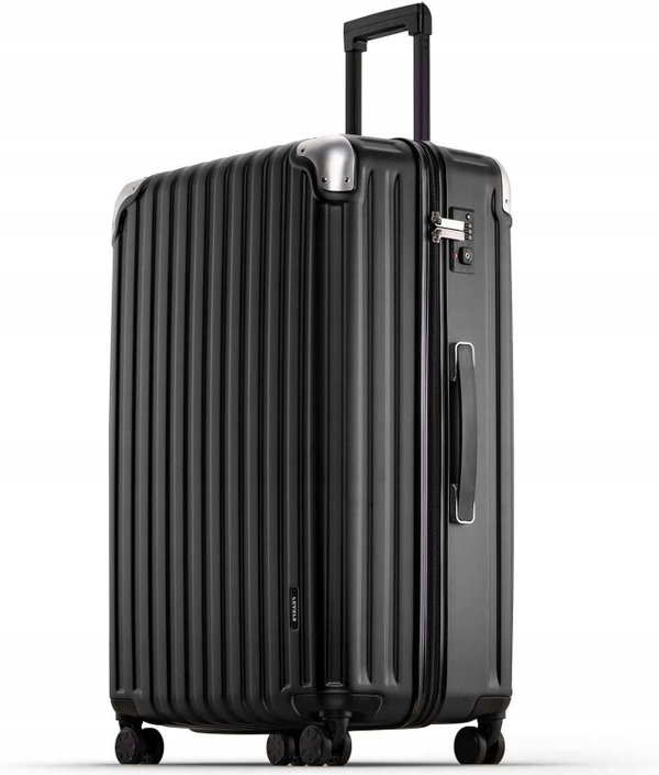Walizka LEVEL8 Grace Black 28 Inch Spinner z Tsa Lock i Kółkami