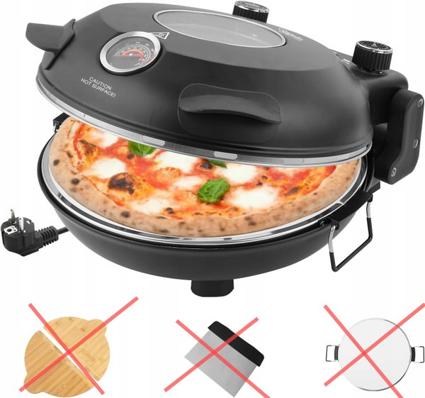 YIBAKE Piekarnik Do Pizzy Z Regulacją Dwóch Grzałek I 5 Poziomami Grzania