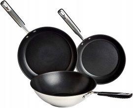 Zestaw 3 patelni Wok Basics 24 28 28 cm