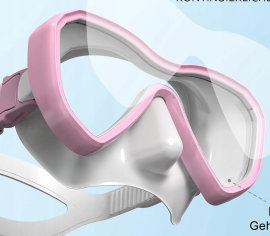 Zestaw do snorkelingu AquaPro Panoramiczny róż zapobiegający zaparowaniu