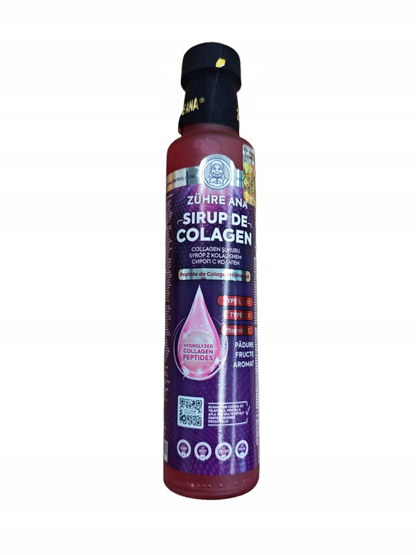 ZUHRE ANA Kolagen Syrop Premium Hydrolizowany Typ 1 2 3 + Błona Jajka