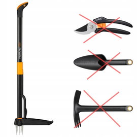 Zestaw ogrodowy FISKARS 4w1 wyrywacz chwastów sekator łopatka motyczka