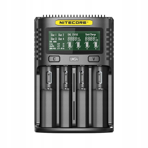 Ładowarka procesorowa Nitecore UMS4 4 kanały LCD micro-USB QC Li-Ion Ni-MH