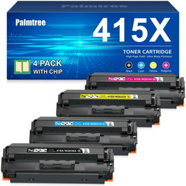 Zestaw wkładów toner Palmtree 415X chip HP 415X 415A do drukarek HP Color
