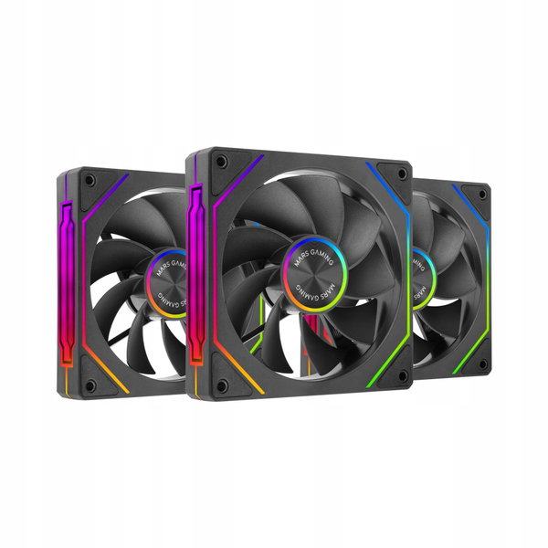 Zestaw wentylatorów Mars Gaming MF-LINKFINITYKIT2R ARGB 120mm czarny