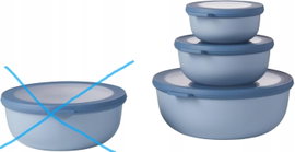 Zestaw misek Mepal Cirqula Nordic Blue 3 częściowy wielofunkcyjny