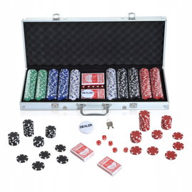 Zestaw pokerowy Homcom Pro teczka 200 lub 300 żetonów aluminiowa