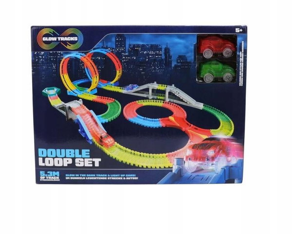 Zestaw podwójnych pętli Glow Tracks 5,3m