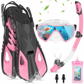 Zestaw snorkelingowy SEAQUEST AquaPro Pink 7-częściowy