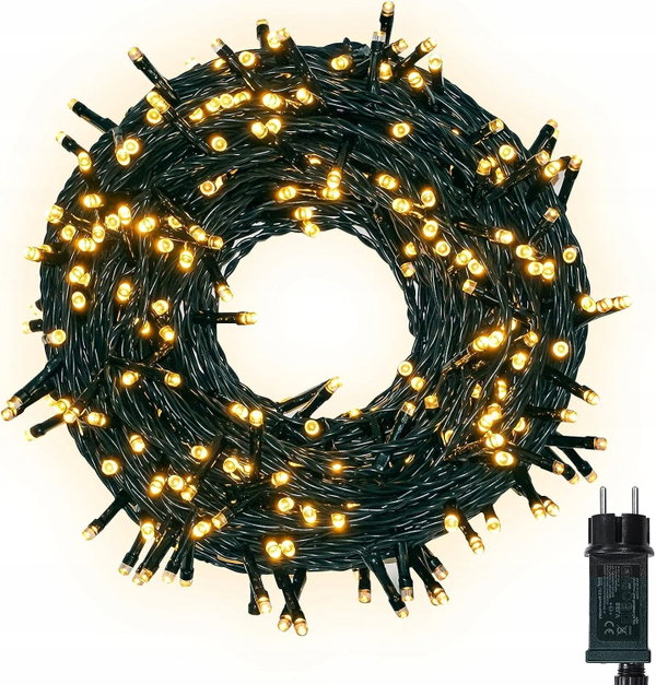 Łańcuch świetlny PUTARE ciepła biel 30M 300LED 8 trybów IP44
