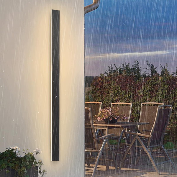 AuBenleuchte Lange 120CM Schwarz Wasserdicht 4500K LED fur Garten Terrasse