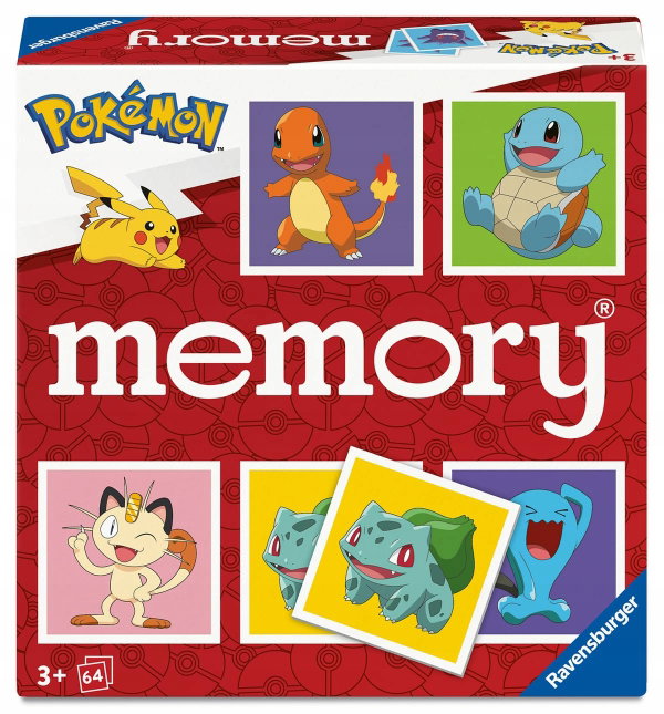 Gra zręcznościowa Pokemon Card Game Memory Ravensburger 60szt kart
