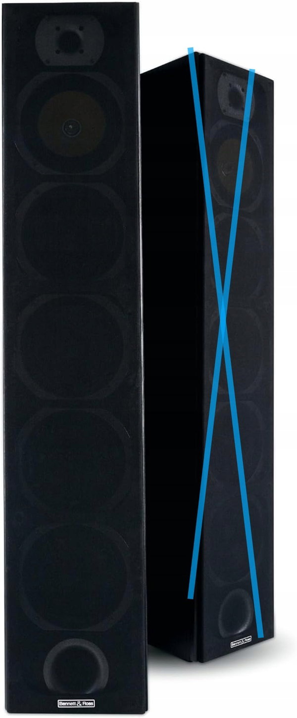 Głośnik sloupove Bennett & Ross 200 W czarny wersja wysoka moc