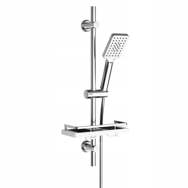 Zestaw prysznicowy Gorbach DS1208CP-AB chromowany z drążkiem 70 cm