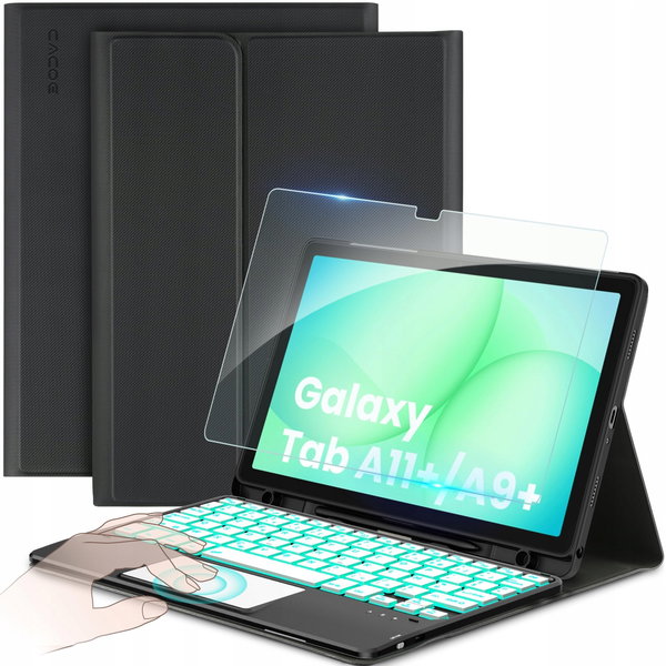 Etui na klawiaturę CACOE Samsung Galaxy Tab A9+ 2023 czarne azerty 11