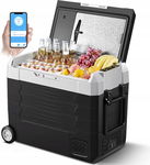 AAOBOSI Lodówka samochodowa 55L -20°C, 12/24V, 100/240V, Klasa F EA55