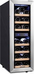 Kalamera KRC-75BSS - mała lodówka na wino, 19 but., 75 l, 2 strefy