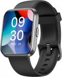 Smartwatch damski z funkcją telefonu 1,8" Alexa fitness IP68 czarny