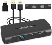 Karta przechwytywania HDMI do USB, 60 FPS, mikrofon, audio, streaming