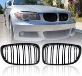 Nerki Atrapa Grill Kratki BMW E81 E82 E87 E88 2008-2011 Czarny Połysk