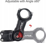 BSSOK Wake Wspornik Kierownicy Roweru MTB 110mm 25,4 mm, Regulowany 0-60°