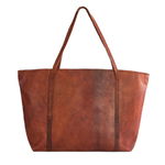 LEABAGS Juliana - skórzana torba damska 16” vintage, na laptopa i zakupy