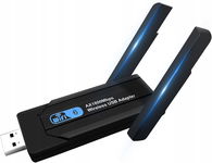 Karta sieciowa WiFi 6 USB 1800Mb/s, Dual Band 5GHz/2.4GHz, Windows 10/11