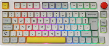 EPOMAKER TH80 PRO UK 75% Hot Swap RGB BT5.0/2.4GHz USB-C Flamingo Yellow