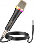 TONOR D2 Mikrofon dynamiczny XLR Karaoke Śpiew RGB 5m czarny